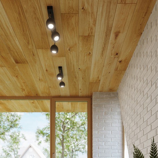 Černé bodové svítidlo 25x25 cm Ollo – Sollux-image-3