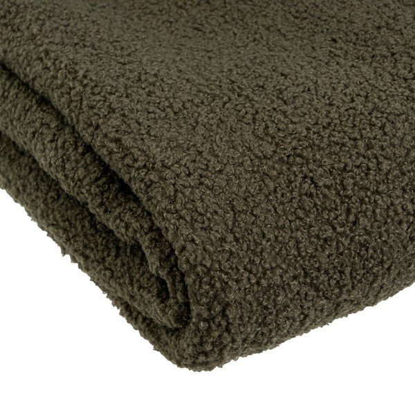 Zelená deka s beránkem 130x160 cm Sherpa Bouclé – Casa Selección-image-2