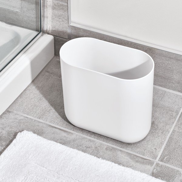 Bílý odpadkový koš iDesign Cade, 6,5 l-image-1