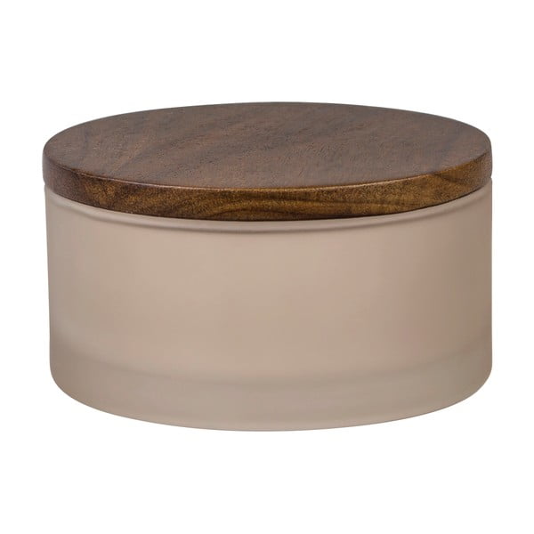 Béžový skleněný koupelnový organizér na vatové tampony Modest – Mette Ditmer Denmark