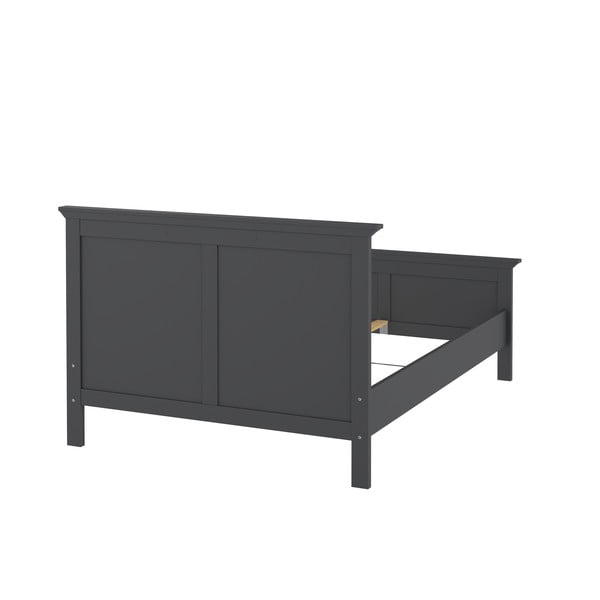 Šedá dvoulůžková postel 140x200 cm Paris – Tvilum-image-4