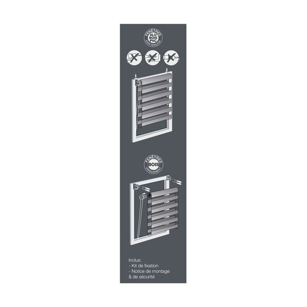 Světle hnědá textilní roleta den a noc 90x180 cm Daynight – douceur d'intérieur-image-2