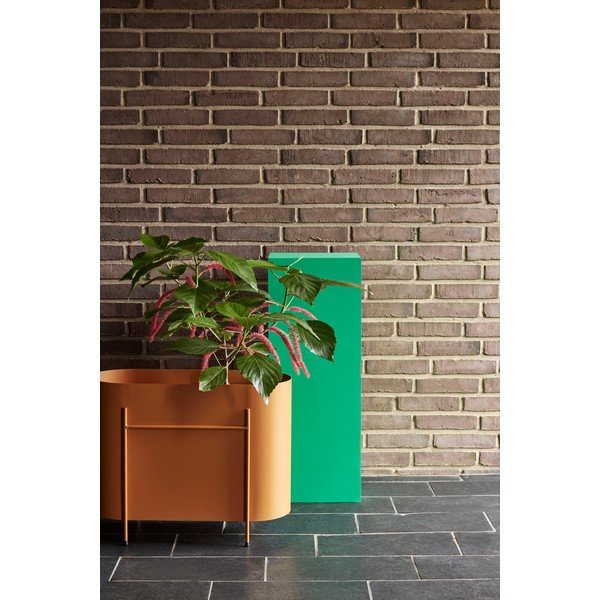 Oranžový kovový květináč Hübsch Planter-image-1