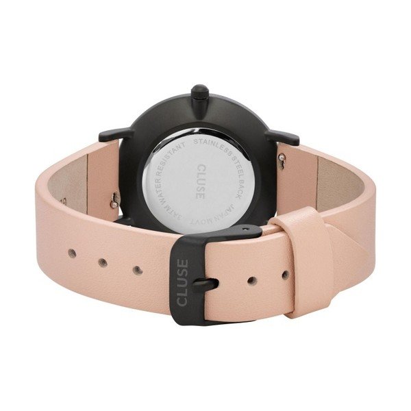 Dámské hodinky s koženým řemínkem a černým ciferníkem Cluse Minuit-image-1