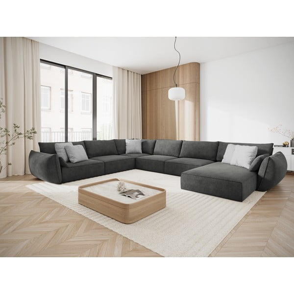 Šedá rohová pohovka (levý roh) Vanda – Mazzini Sofas-image-1