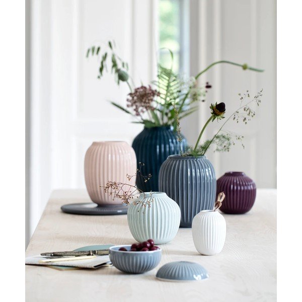 Světle růžová kameninová váza Kähler Design Hammershoi, ⌀ 16,5 cm-image-2