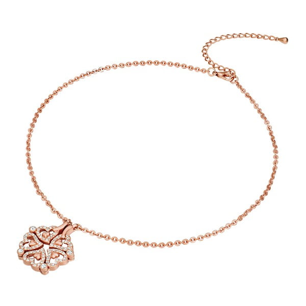 Dámský náhrdelník v barvě růžového zlata s rozložitelným přívěskem Tassioni Honeysuckle