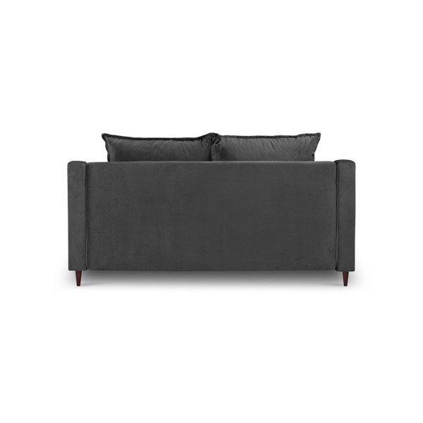 Tmavě šedá sametová pohovka Mazzini Sofas Freesia, 150 cm-image-3