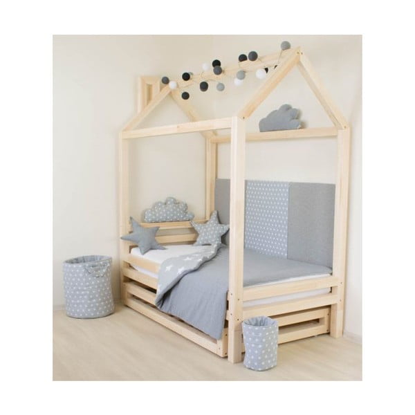 Dětská růžová postel z smrkového dřeva Benlemi Happy, 90 x 200 cm-image-4