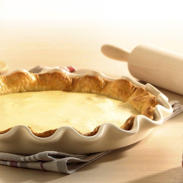 Mělká koláčová forma v barvě slonové kosti Emile Henry, ⌀ 33 cm-image-2