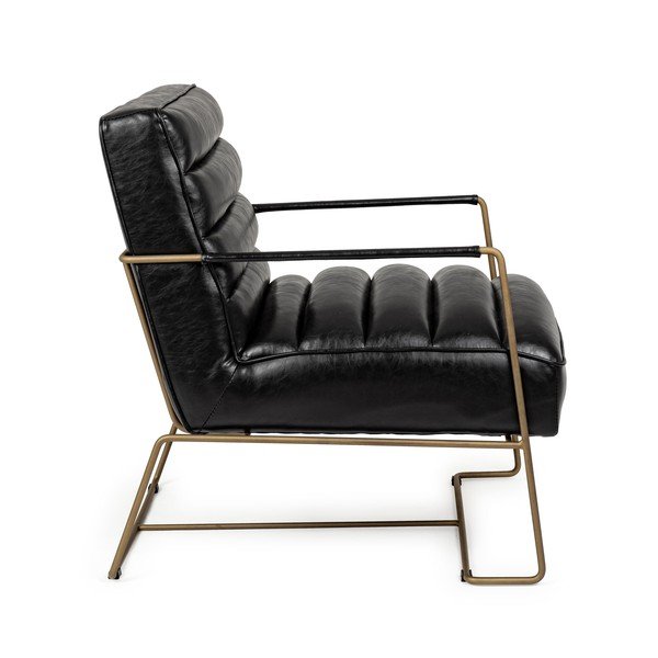 Černé křeslo z imitace kůže Brianna – Bizzotto-image-3