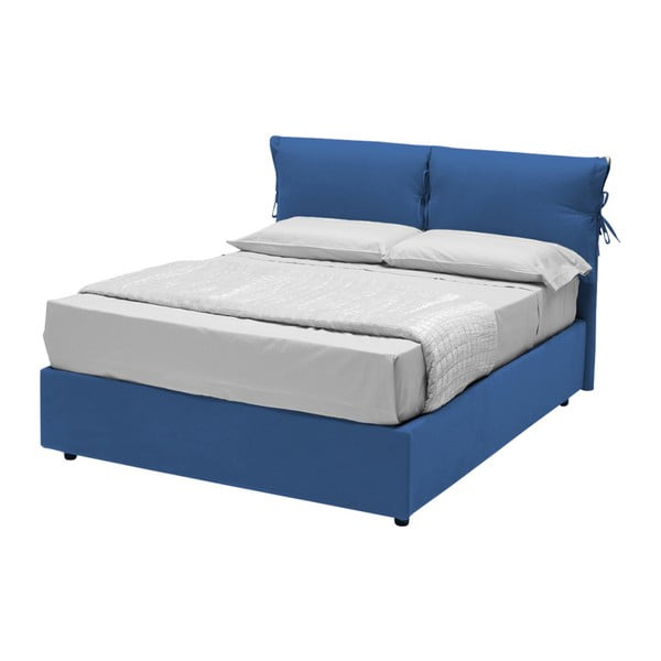 Modrá jednolůžková postel s úložným prostorem a 13Casa Iris, 120 x 190 cm