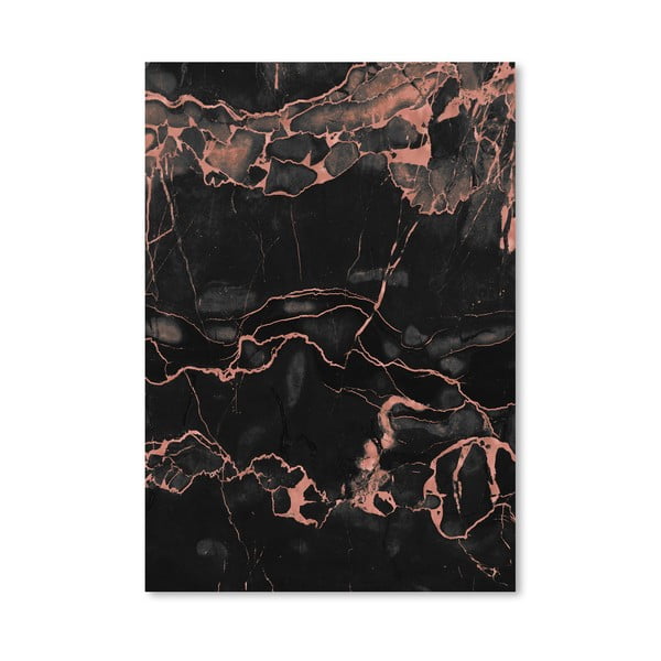 Plakát Americanflat Copper On Black Marble, 30 x 42 cm