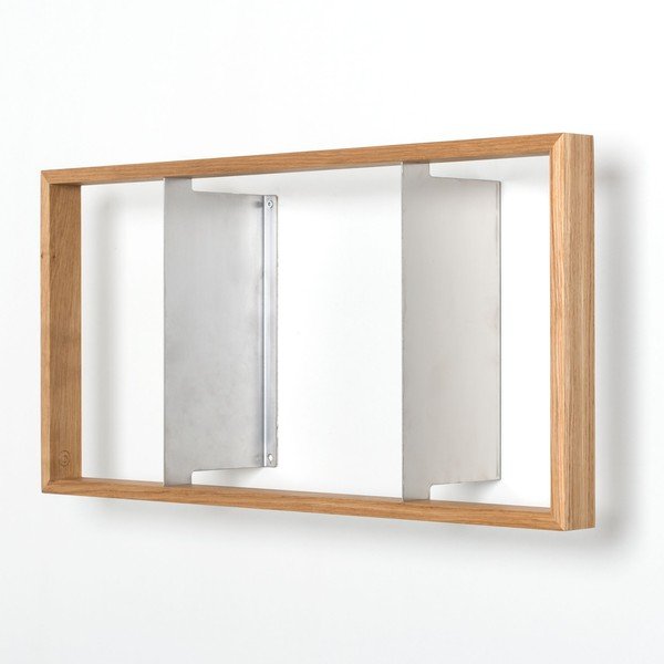 Knižní police z dubového dřeva das kleine b b9, výška 34 cm-image-4