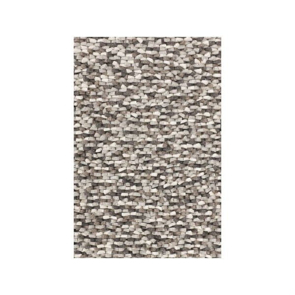 Vlněný koberec Crush Grey, 140x200 cm