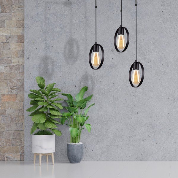 Černé závěsné svítidlo Squid Lighting Circle, výška 100 cm-image-2