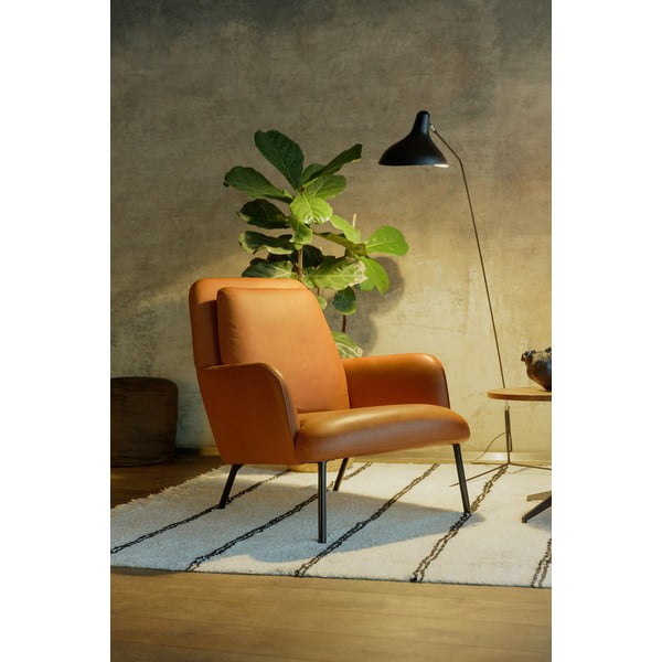 Koňakově hnědé křeslo Oliver – Sits-image-1