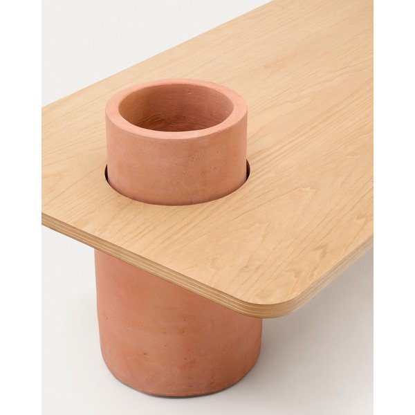 Kulatý konferenční stolek v dekoru jasanu v přírodní barvě 60x110 cm Olaria – Kave Home-image-3