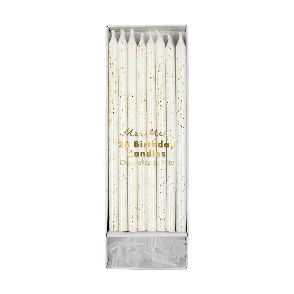 Dortové svíčky v sadě 24 ks Glitter – Meri Meri