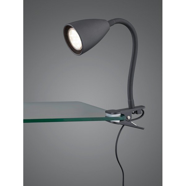Matně černá stolní lampa s klipem (výška 20 cm) Wanda – Trio-image-1