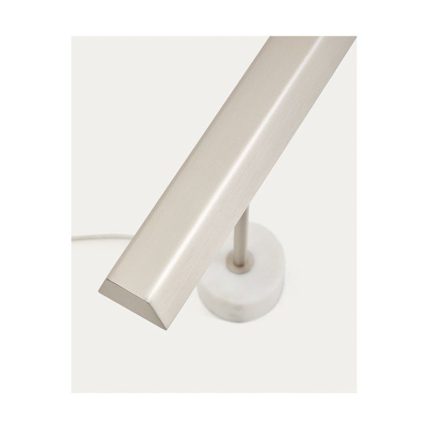 Kovová stolní lampa ve stříbrné barvě (výška 32,5 cm) Lynor – Kave Home-image-2