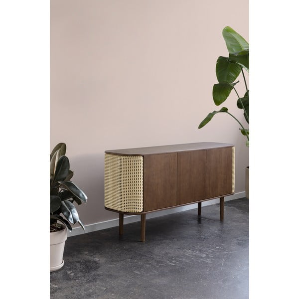 Nízká komoda v dekoru dubu v hnědo-přírodní barvě 150x75 cm Treasures – UMAGE-image-1