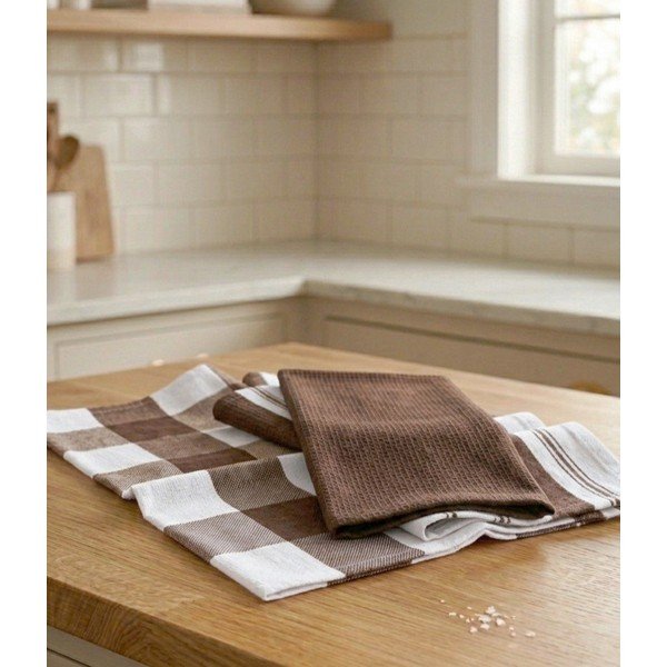 Bavlněné utěrky v sadě 3 ks 45x70 cm Vafle – JAHU collections-image-1