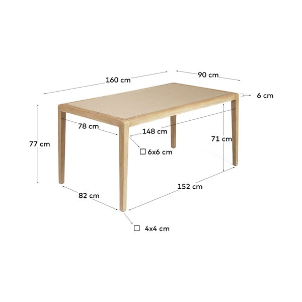 Jídelní stůl 90x160 cm Better – Kave Home-image-3