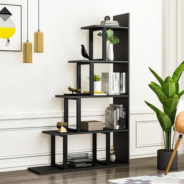 Černý regál 100x164 cm Step – Kalune Design-image-2