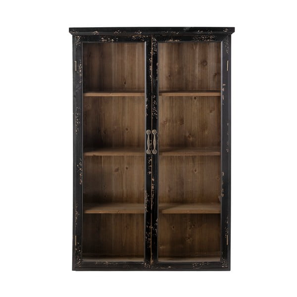 Černá vitrína z jedlového dřeva 81x122 cm Hazem – Bloomingville