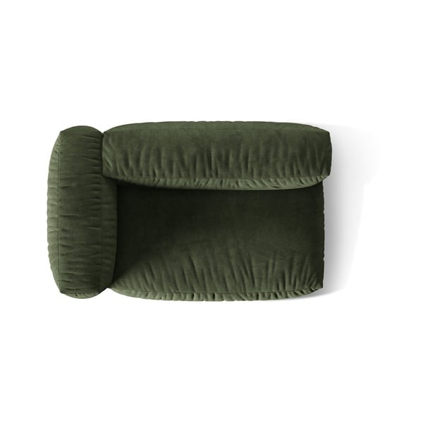 Zelený sametový modul pohovky (levý roh) Martina – Micadoni -image-3