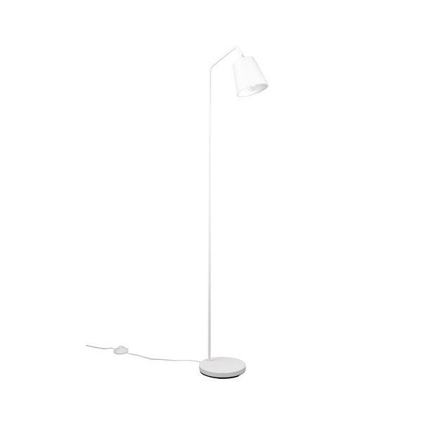 Bílá stojací lampa s textilním stínidlem (výška 148 cm) Buddy – Reality-image-3