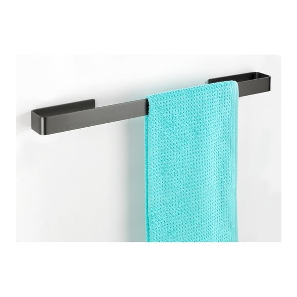 Antracitově šedý nástěnný samodržící věšák na ručníky Wenko Montella, délka 61 cm-image-2