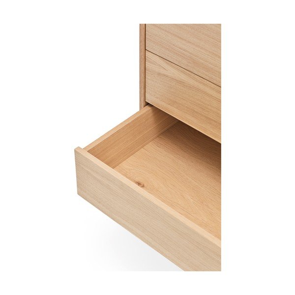 Antracitově šedá komoda s dubovou dýhou se zásuvkami Teulat Yoko-image-1