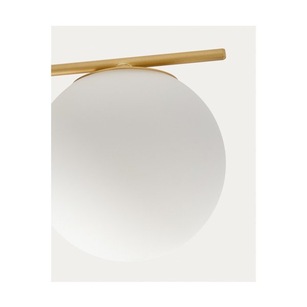 Bílé/ve zlaté barvě kovové stropní svítidlo se skleněným stínidlem ø 15 cm Brisia – Kave Home-image-4