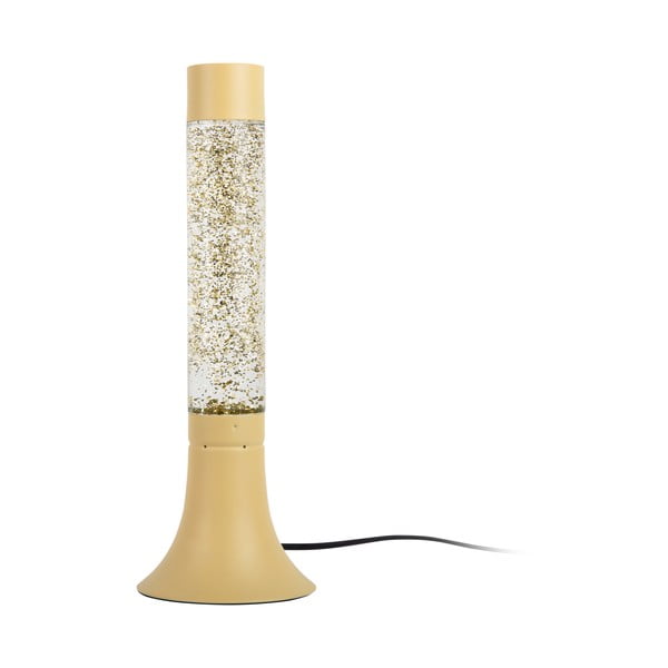 Světle žlutá stolní lampa se skleněným stínidlem (výška 37,5 cm) Astro Glittler – Leitmotiv