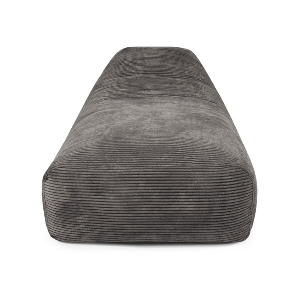 Tmavě šedý manšestrový sedací vak Snug Long 140 – SLOWDOWN-image-1