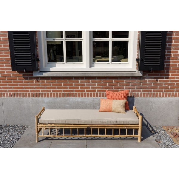 Dřevěná zahradní lavice v šedo-přírodní barvě Tennis – Exotan-image-1