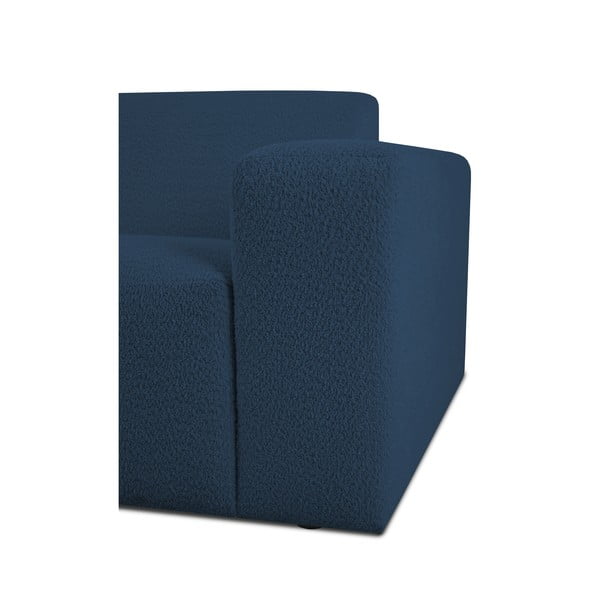 Tmavě modrá pohovka z textilie bouclé 228 cm Roxy – Scandic-image-3