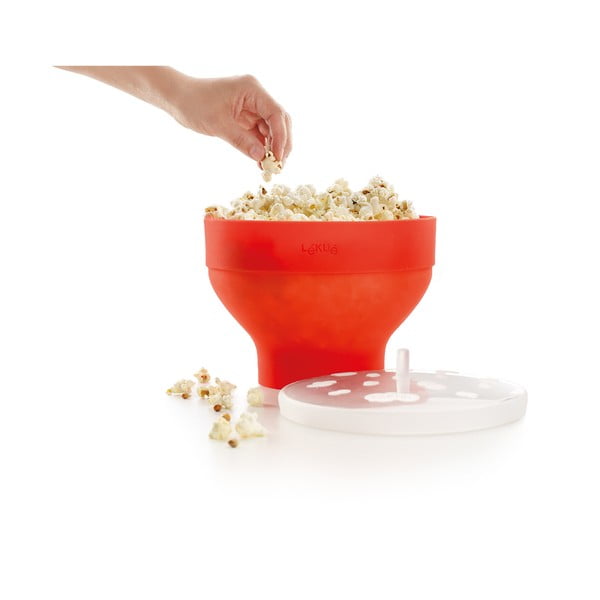 Oranžová silikonová miska na přípravu popcornu Lékué Popcorn