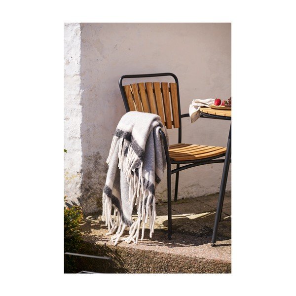 Šedá deka s příměsí vlny 130x170 cm Carmel – House Nordic-image-1