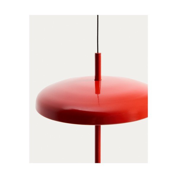 Červené LED stmívatelné závěsné svítidlo s kovovým stínidlem Porte – Kave Home-image-4