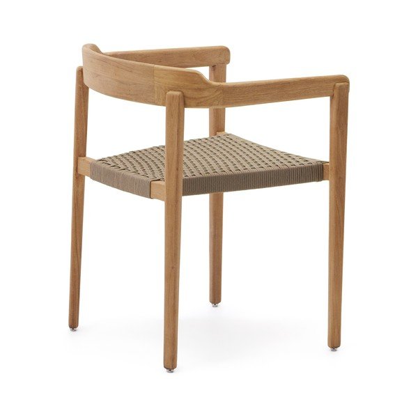 Dřevěná zahradní židle v přírodní barvě Icaro – Kave Home-image-4