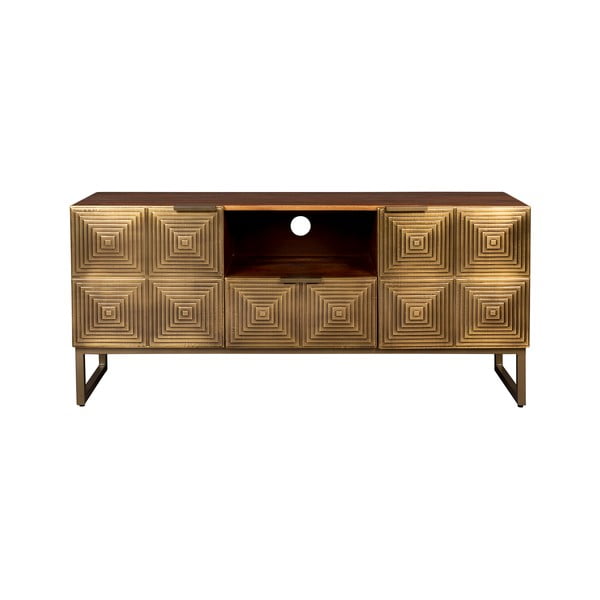 TV stolek z mangového dřeva ve zlaté barvě 40x60 cm Volan – Dutchbone