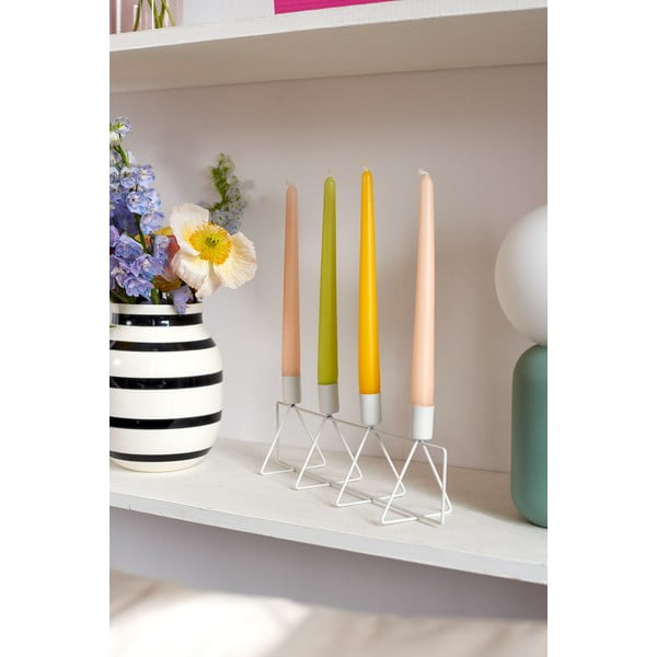 Bílý svícen na 4 svíčky PT LIVING, délka 40 cm-image-2