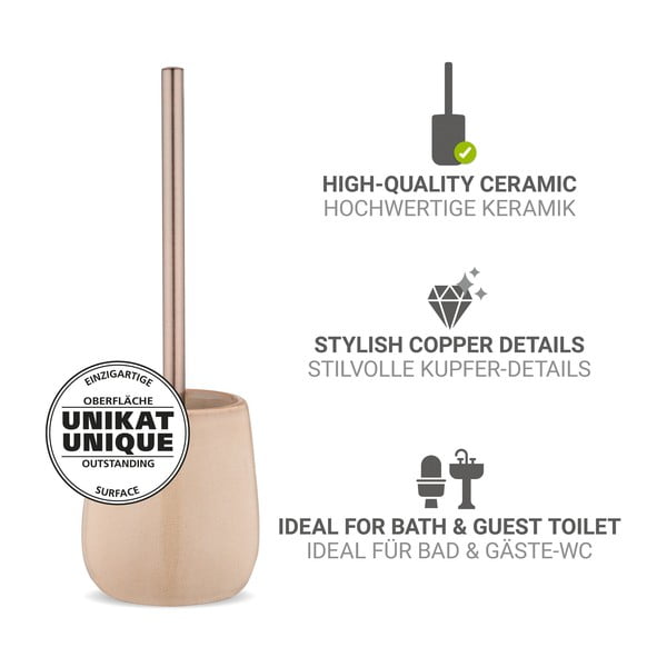 Béžová keramická WC štětka Sirmione – Wenko-image-2