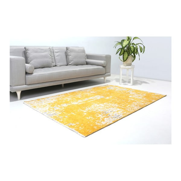 Žlutošedý oboustranný koberec Maylea, 125 x 180 cm