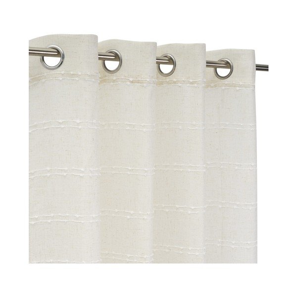 Bílo-béžový závěs s příměsí lnu 140x260 cm Nodes – Casa Selección-image-2