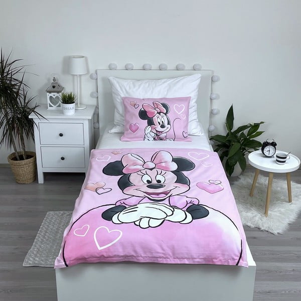 Bavlněné dětské povlečení do postýlky 100x135 cm Minnie – Jerry Fabrics-image-1