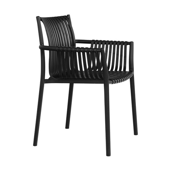 Černé plastové zahradní židle v sadě 2 ks Tulsa – House Nordic-image-3